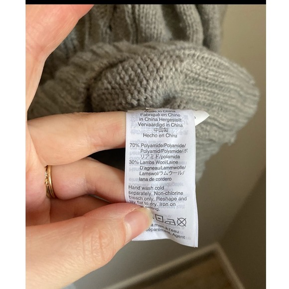 J. Crew Cable Knit Wool Gray Sweater XXL Chunky Fisherman Scandigirl Normcore - Picture 5 of 6